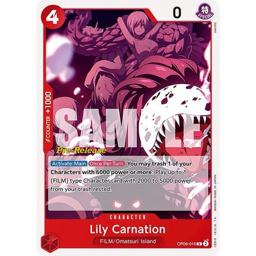 Lily Carnation (OP06 - 015) [Wings of the Captain Pre - Release Cards] - PokéBox Australia