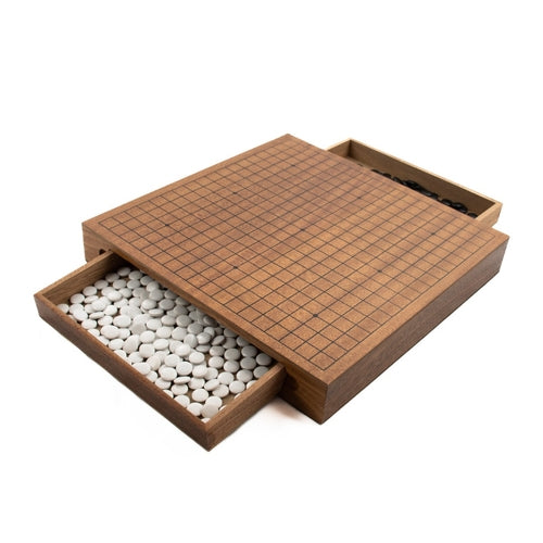 LPG Classics Wooden Weiqi / Go Set - 30 cm Board with Drawers - PokéBox Australia