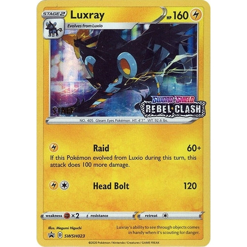 Luxray - SWSH023 (Prerelease) [Staff] (SWSH023) (SWSH: Sword & Shield Promo Cards) - PokéBox Australia