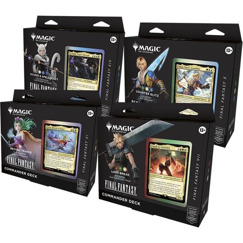 Magic The Gathering | Final Fantasy - Commander Deck Display (All 4 Decks) - PokéBox Australia