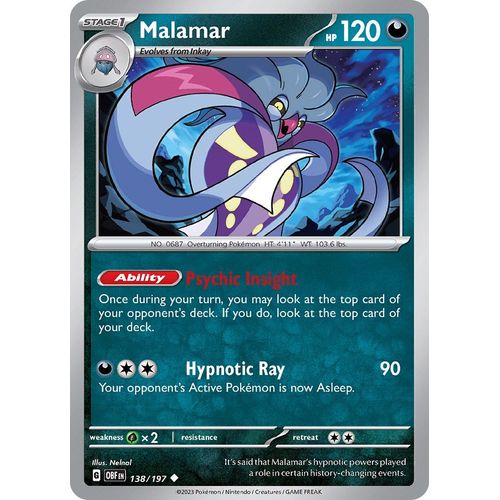 Malamar (138/197) [SV03: Obsidian Flames] - PokéBox Australia