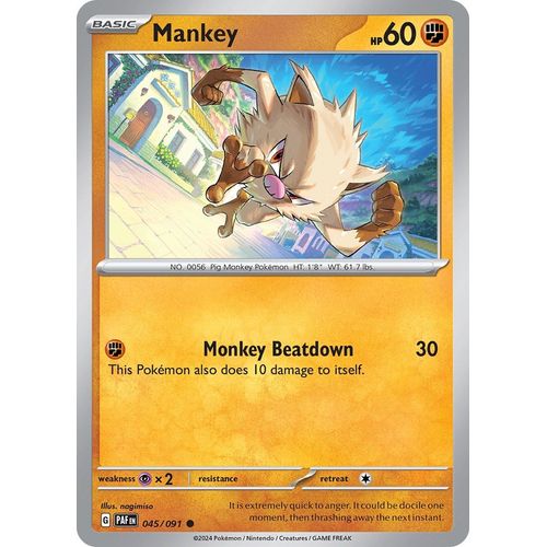 Mankey (045/091) [SV: Paldean Fates] - PokéBox Australia
