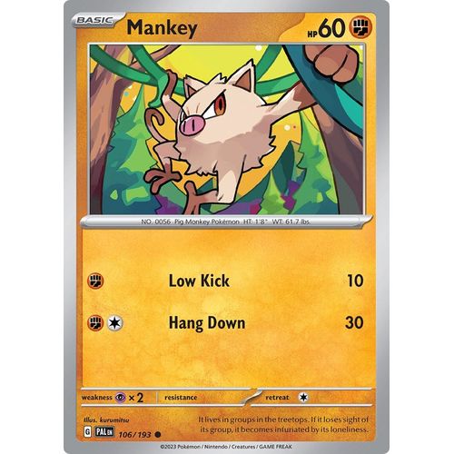 Mankey (106/193) [SV02: Paldea Evolved] - PokéBox Australia