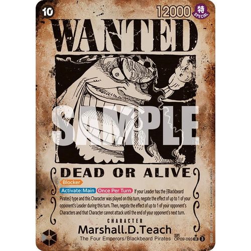 Marshall.D.Teach (093) (Wanted Poster) (OP09 - 093) [Emperors in the New World] - PokéBox Australia