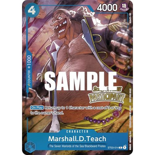 Marshall.D.Teach (Offline Regional 2023) [Participant] (ST03 - 014) [One Piece Promotion Cards] - PokéBox Australia