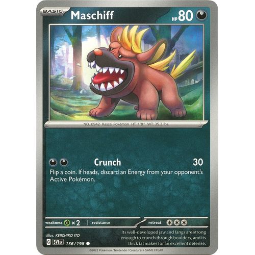 Maschiff (136/198) [SV01: Scarlet & Violet Base Set] - PokéBox Australia