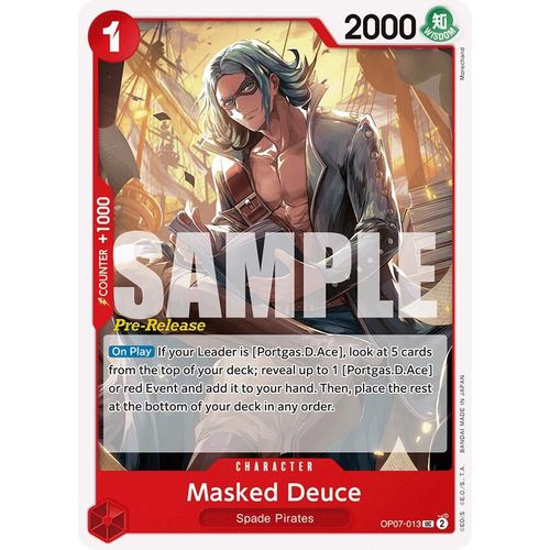 Masked Deuce (OP07 - 013) [500 Years in the Future Pre - Release Cards] - PokéBox Australia