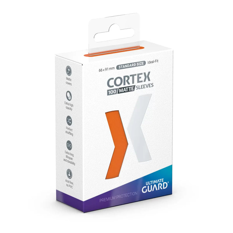Ultimate Guard Cortex Standard Size Sleeves Matte Orange (100) - PokéBox Australia