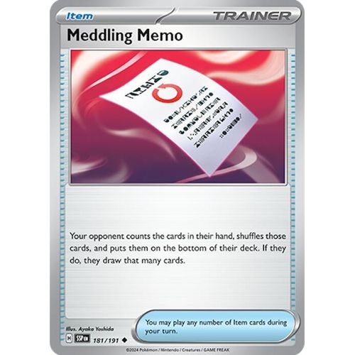Meddling Memo (181/191) [SV08: Surging Sparks] - PokéBox Australia