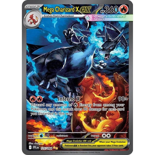 Mega Charizard X ex (125/094) (ME02: Phantasmal Flames) - PokéBox Australia