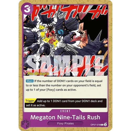 Megaton Nine - Tails Rush (OP07 - 078) [500 Years in the Future Pre - Release Cards] - PokéBox Australia