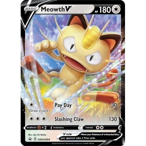 Meowth V - SWSH004 (SWSH004) (SWSH: Sword & Shield Promo Cards) - PokéBox Australia