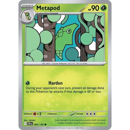Metapod (002/159) (SV09: Journey Together) - PokéBox Australia