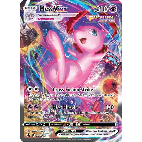 Mew VMAX (Alternate Art Secret) (269/264) (SWSH08: Fusion Strike) - PokéBox Australia