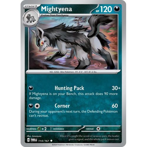Mightyena (114/167) [SV06: Twilight Masquerade] - PokéBox Australia