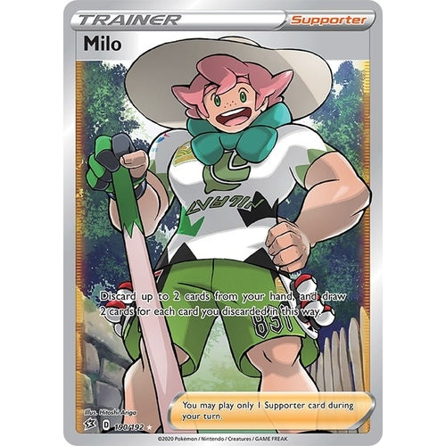 Milo (Full Art) (190/192) (SWSH02: Rebel Clash) - PokéBox Australia