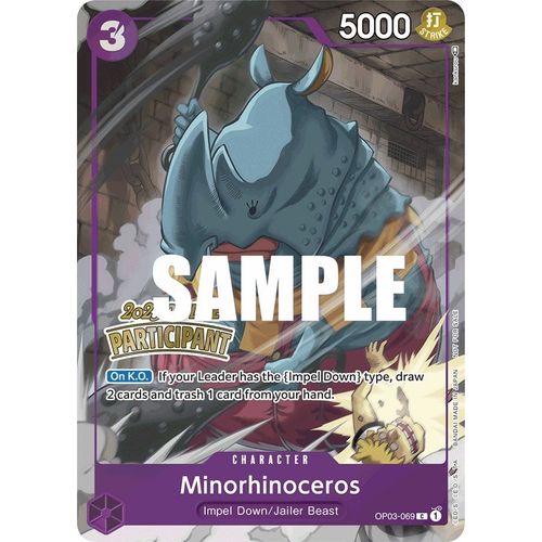 Minorhinoceros (Offline Regional 2023) [Participant] (OP03 - 069) [One Piece Promotion Cards] - PokéBox Australia