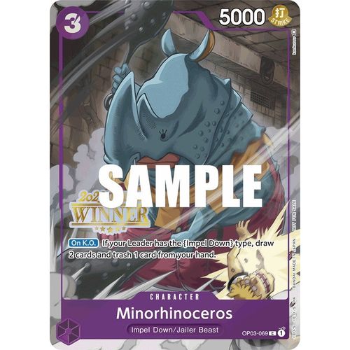 Minorhinoceros (Offline Regional 2023) [Winner] (OP03 - 069) [One Piece Promotion Cards] - PokéBox Australia