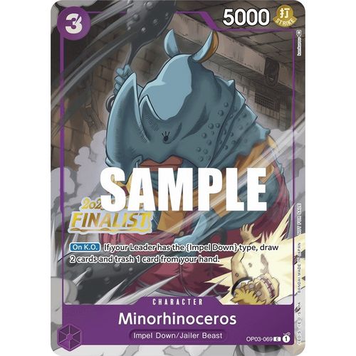 Minorhinoceros (Online Regional 2023) [Finalist] (OP03 - 069) [One Piece Promotion Cards] - PokéBox Australia