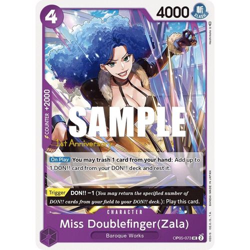 Miss Doublefinger(Zala) (OP05 - 073) [Awakening of the New Era: 1st Anniversary Tournament Cards] - PokéBox Australia