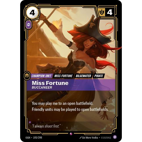 Miss Fortune - Buccaneer (193/298) (Origins) - PokéBox Australia