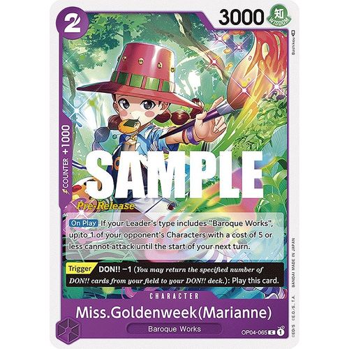 Miss.Goldenweek(Marianne) (OP04 - 065) [Kingdoms of Intrigue Pre - Release Cards] - PokéBox Australia