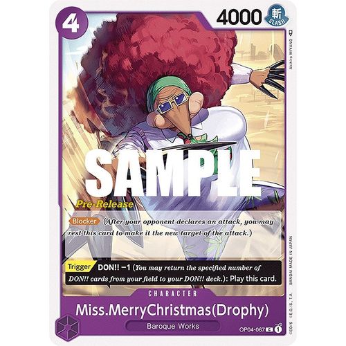 Miss.MerryChristmas(Drophy) (OP04 - 067) [Kingdoms of Intrigue Pre - Release Cards] - PokéBox Australia