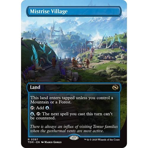 Mistrise Village (Borderless) (397) (Tarkir: Dragonstorm) - PokéBox Australia