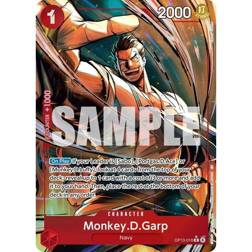 Monkey.D.Garp (Alternate Art) (OP13 - 016) (Carrying On His Will) - PokéBox Australia