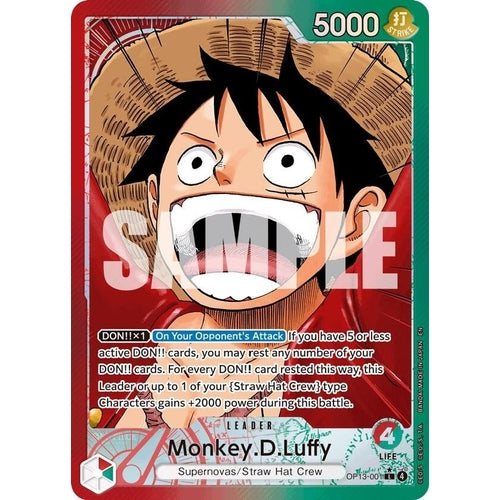 Monkey.D.Luffy (001) (Alternate Art) (OP13 - 001) (Carrying On His Will) - PokéBox Australia