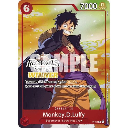 Monkey.D.Luffy (001) (Online Regional 2024 Vol. 2) [Winner] (P - 001) [One Piece Promotion Cards] - PokéBox Australia