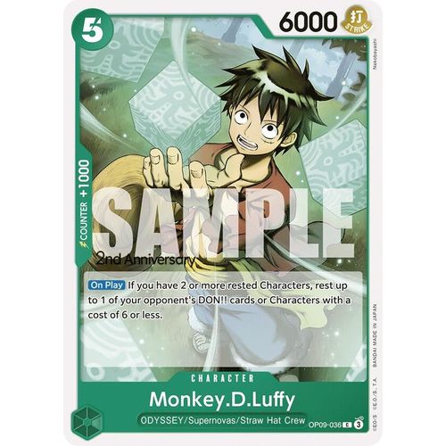 Monkey.D.Luffy (036) (OP09 - 036) [Emperors in the New World: 2nd Anniversary Tournament Cards] - PokéBox Australia