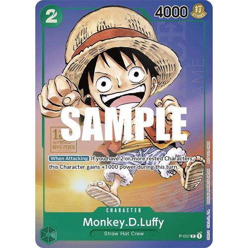 Monkey.D.Luffy (037) (1st Anniversary Tournament) (P - 037) [One Piece Promotion Cards] - PokéBox Australia