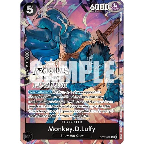 Monkey.D.Luffy (091) (Offline Regional 2024 Vol. 3) [Finalist] (OP07 - 091) [One Piece Promotion Cards] - PokéBox Australia