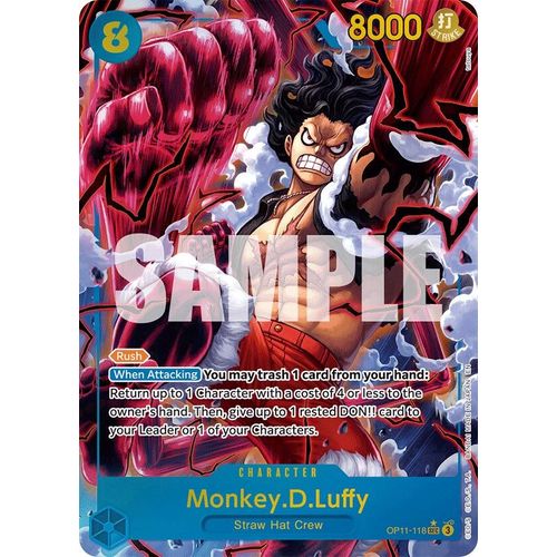 Monkey.D.Luffy (118) (Alternate Art) (OP11 - 118) [A Fist of Divine Speed] - PokéBox Australia