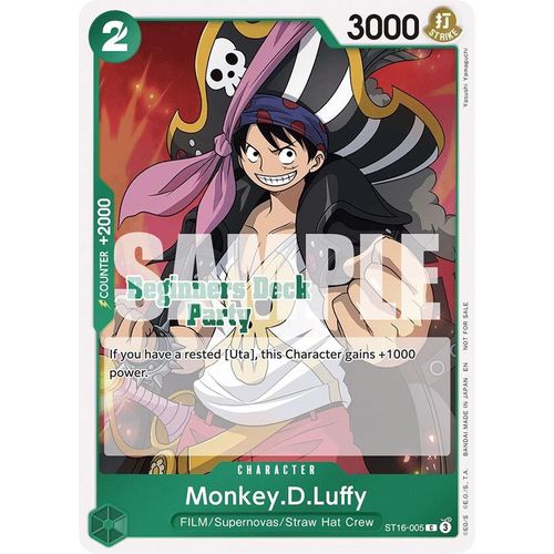 Monkey.D.Luffy (Beginners Deck Party [ST - 23] - [ST - 28] Participation Pack) (ST16 - 005) (One Piece Promotion Cards) - PokéBox Australia