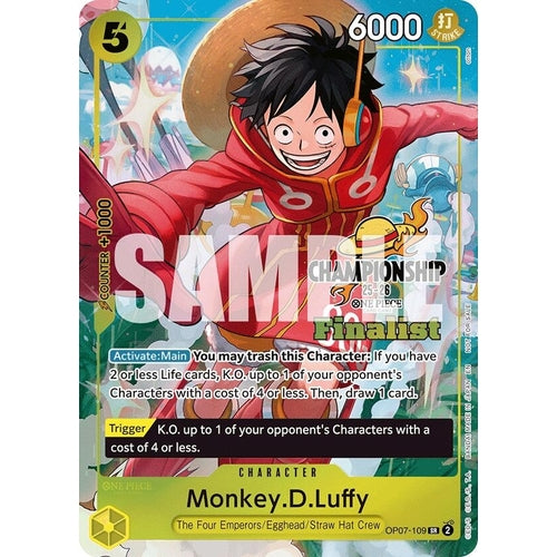 Monkey.D.Luffy (CS 25 - 26 Finalist Card Set 1) (OP07 - 109) (One Piece Promotion Cards) - PokéBox Australia