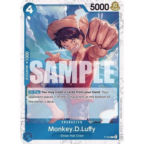 Monkey.D.Luffy (P - 055) (Jolly Roger Foil) (P - 055) [Premium Booster - The Best - ] - PokéBox Australia
