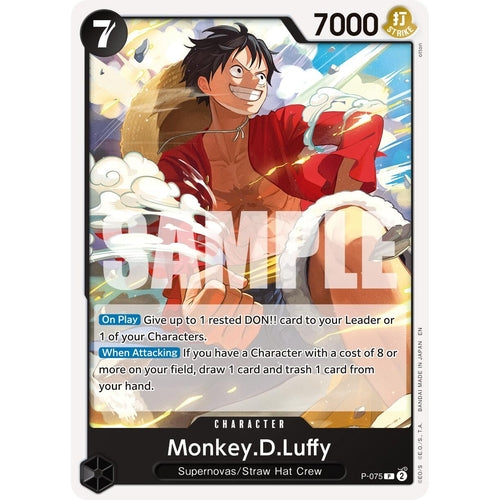 Monkey.D.Luffy - P - 075 (Pirate Foil) (P - 075) (Premium Booster - The Best - Vol. 2) - PokéBox Australia