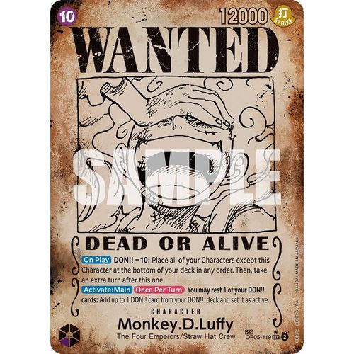 Monkey.D.Luffy (Wanted Poster) (OP05 - 119) [Emperors in the New World] - PokéBox Australia