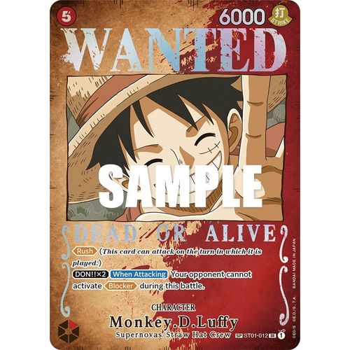 Monkey.D.Luffy (Wanted Poster) (ST01 - 012) [Pillars of Strength] - PokéBox Australia