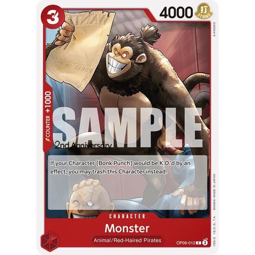 Monster (OP09 - 012) [Emperors in the New World: 2nd Anniversary Tournament Cards] - PokéBox Australia