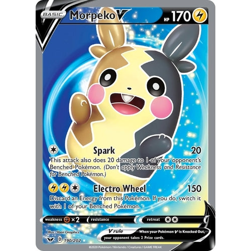 Morpeko V (Full Art) (190/202) (SWSH01: Sword & Shield Base Set) - PokéBox Australia