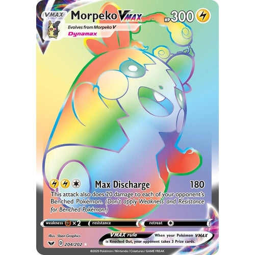 Morpeko VMAX (Secret) (204/202) (SWSH01: Sword & Shield Base Set) - PokéBox Australia