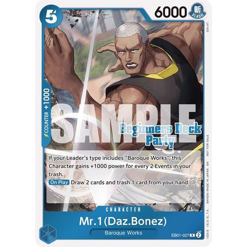 Mr. 1 (Daz.Bonez) (Beginners Deck Party [ST - 23] - [ST - 28] Participation Pack) (EB01 - 027) (One Piece Promotion Cards) - PokéBox Australia