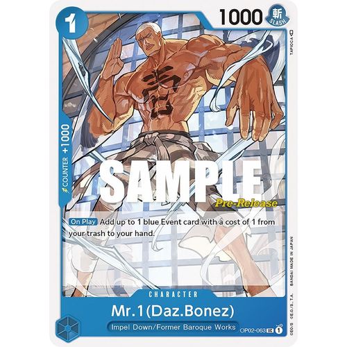 Mr.1 (Daz.Bonez) (OP02 - 063) [Paramount War Pre - Release Cards] - PokéBox Australia