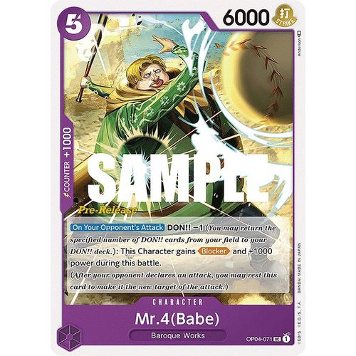 Mr.4 (Babe) (OP04 - 071) [Kingdoms of Intrigue Pre - Release Cards] - PokéBox Australia
