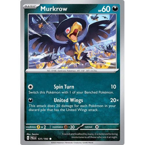 Murkrow (131/193) [SV02: Paldea Evolved] - PokéBox Australia