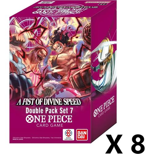 One Piece Card Game - Double Pack Set Vol.7 x8 (Sealed Display) - A Fist of Divine Speed [DP - 07] - PokéBox Australia