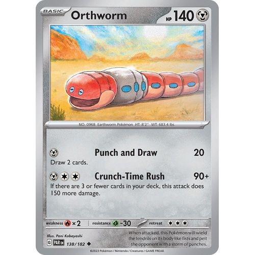 Orthworm (138/182) [SV04: Paradox Rift] - PokéBox Australia